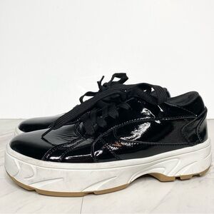 Jeffrey Campbell Limit Platform Black Patent Sneaker 6 1/2